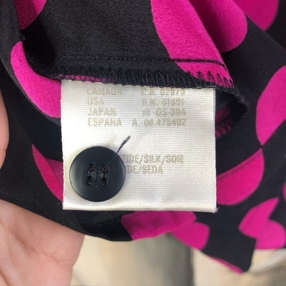 VINTAGE Escada Margaretha Ley Polka Dot Silk Top - Picture 3 of 6